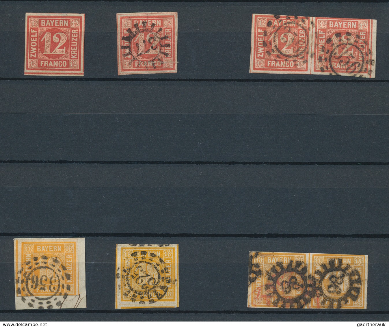 Bayern - Marken Und Briefe: 1849/1875, Meist Gestempelte Sammlung Der Kreuzer-Zeit Mit Fast 200 Mark - Autres & Non Classés