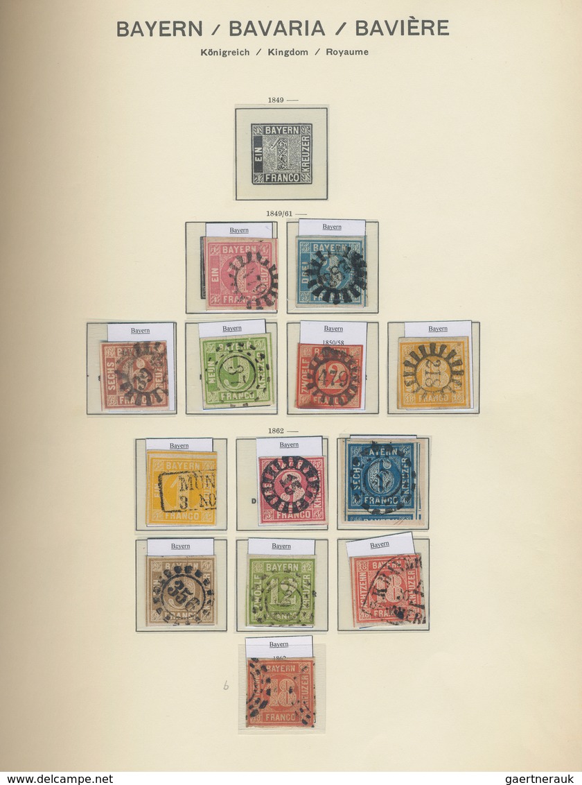 Bayern - Marken Und Briefe: 1850/1920, Numerisch Vollständige Sammlung (mit Ausnahme Von MiNr 1, 2 I - Autres & Non Classés