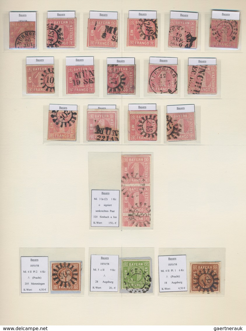 Bayern - Marken Und Briefe: 1850/1920, Numerisch Vollständige Sammlung (mit Ausnahme Von MiNr 1, 2 I - Altri & Non Classificati