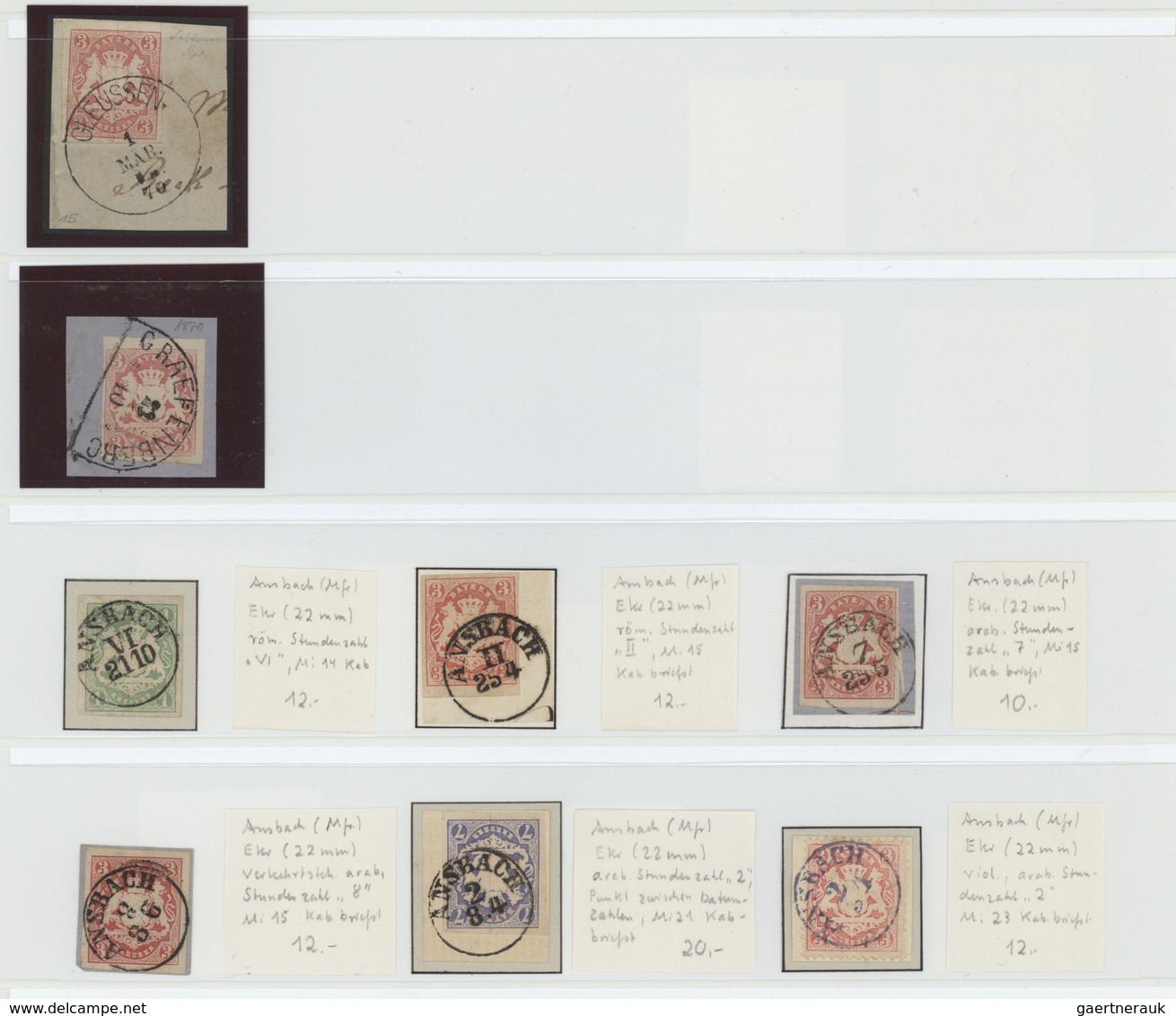Bayern - Marken Und Briefe: 1850/1920, SCHÖNSTEMPEL, Saubere, Meist Gestempelte Sammlung Von Ca. 315 - Autres & Non Classés