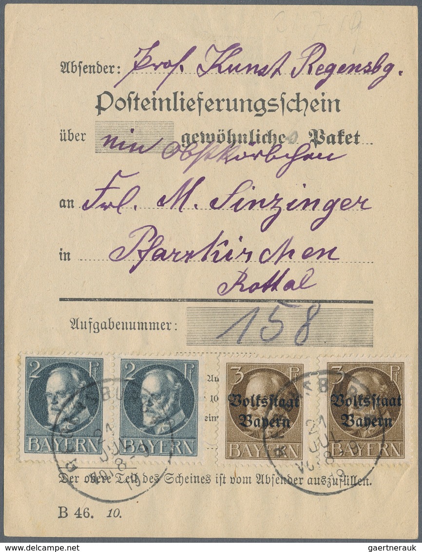 Bayern - Marken und Briefe: 1850-1920, tolle Partie mit rund 350 Briefen, Belegen und Ganzsachen ab