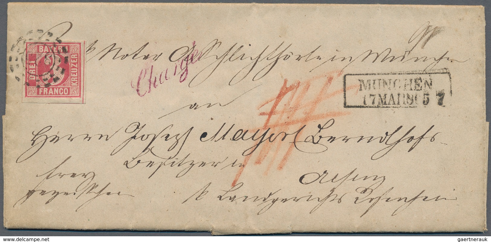 Bayern - Marken und Briefe: 1851/1902, Sammlung von 41 Briefen in guter Vielfalt, dabei 29 Belege mi