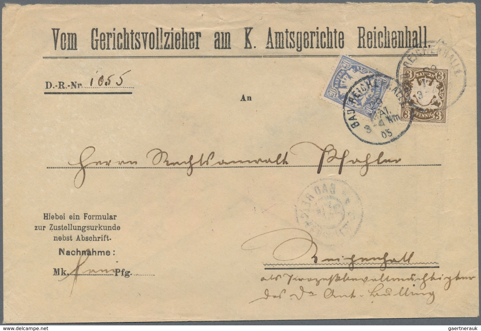 Bayern - Marken und Briefe: 1852/1920, Konvolut von 37 Belegen mit Verwendungen im ORTSVERKEHR, dabe