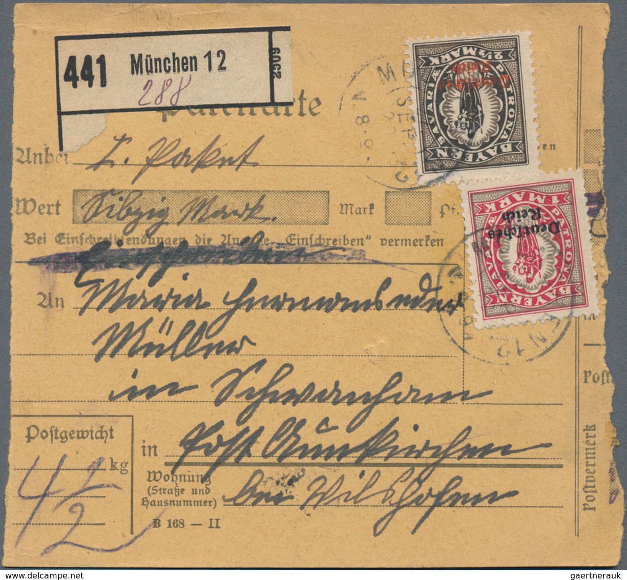 Bayern - Marken Und Briefe: 1870-1920 (ca.): Über 300 Briefe, Postkarten, Ganzsachen, Feldpost 1. WK - Autres & Non Classés