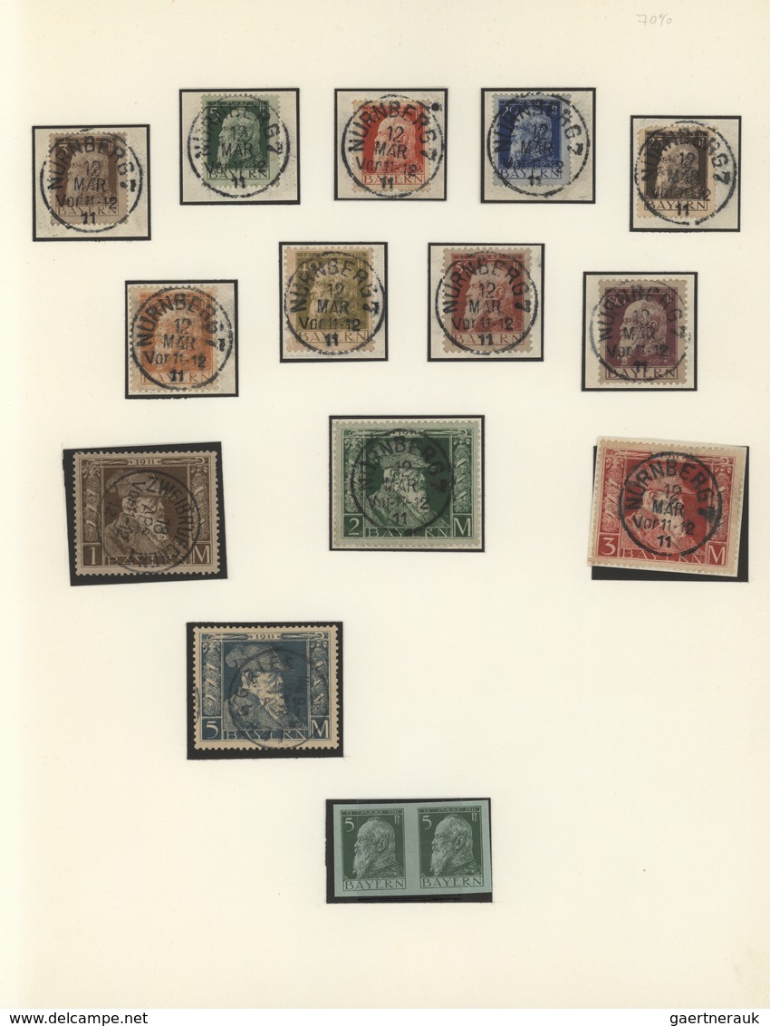 Bayern - Marken und Briefe: 1876/1920, umfassende Spezialsammlung der Pfennig-Zeit im alten Borek-Al