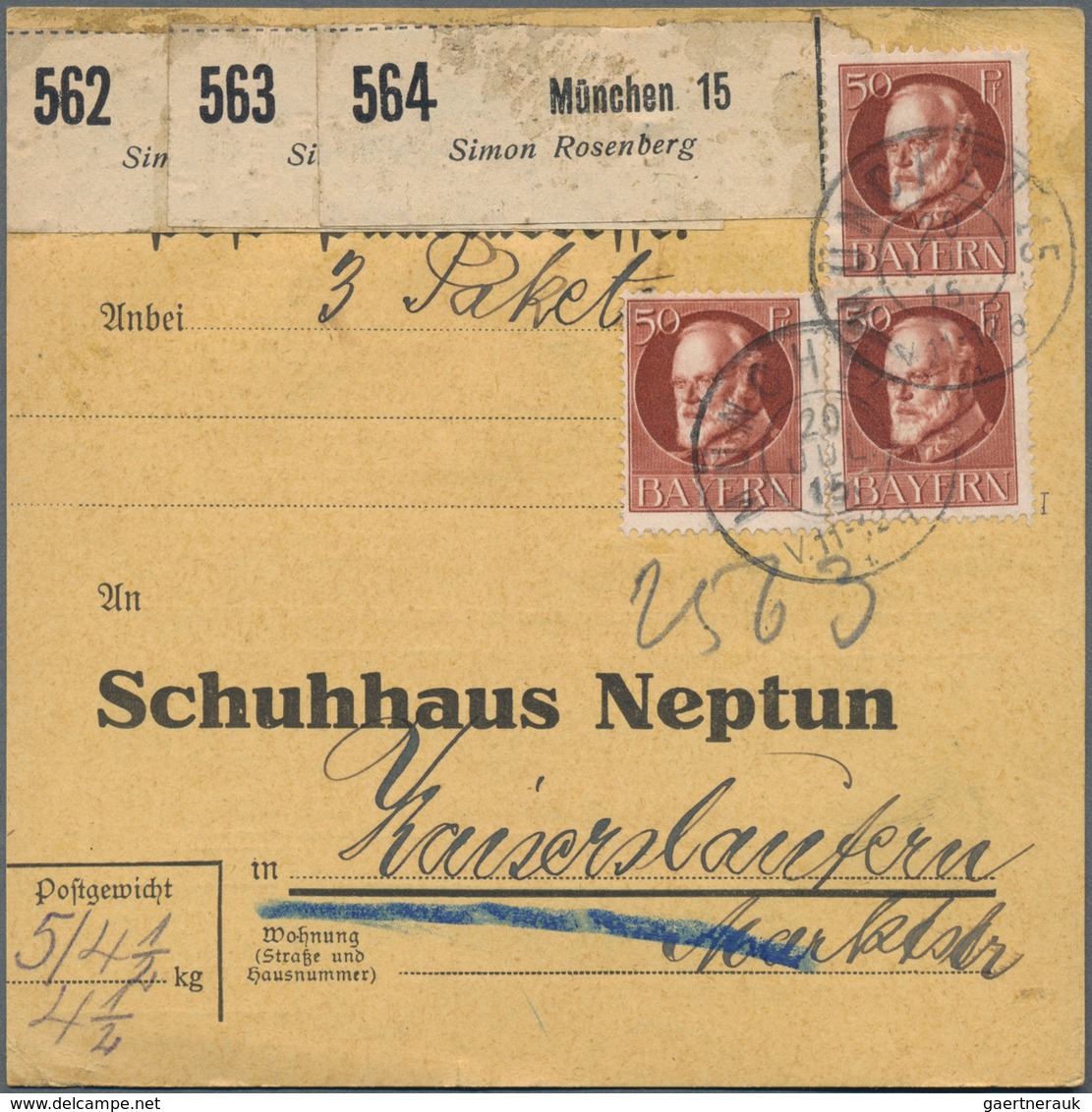 Bayern - Marken Und Briefe: 1876-1920 Inkl. Porto Und Dienst, Tolle Sammlung Von Ca. 620 Belegen Mit - Other & Unclassified