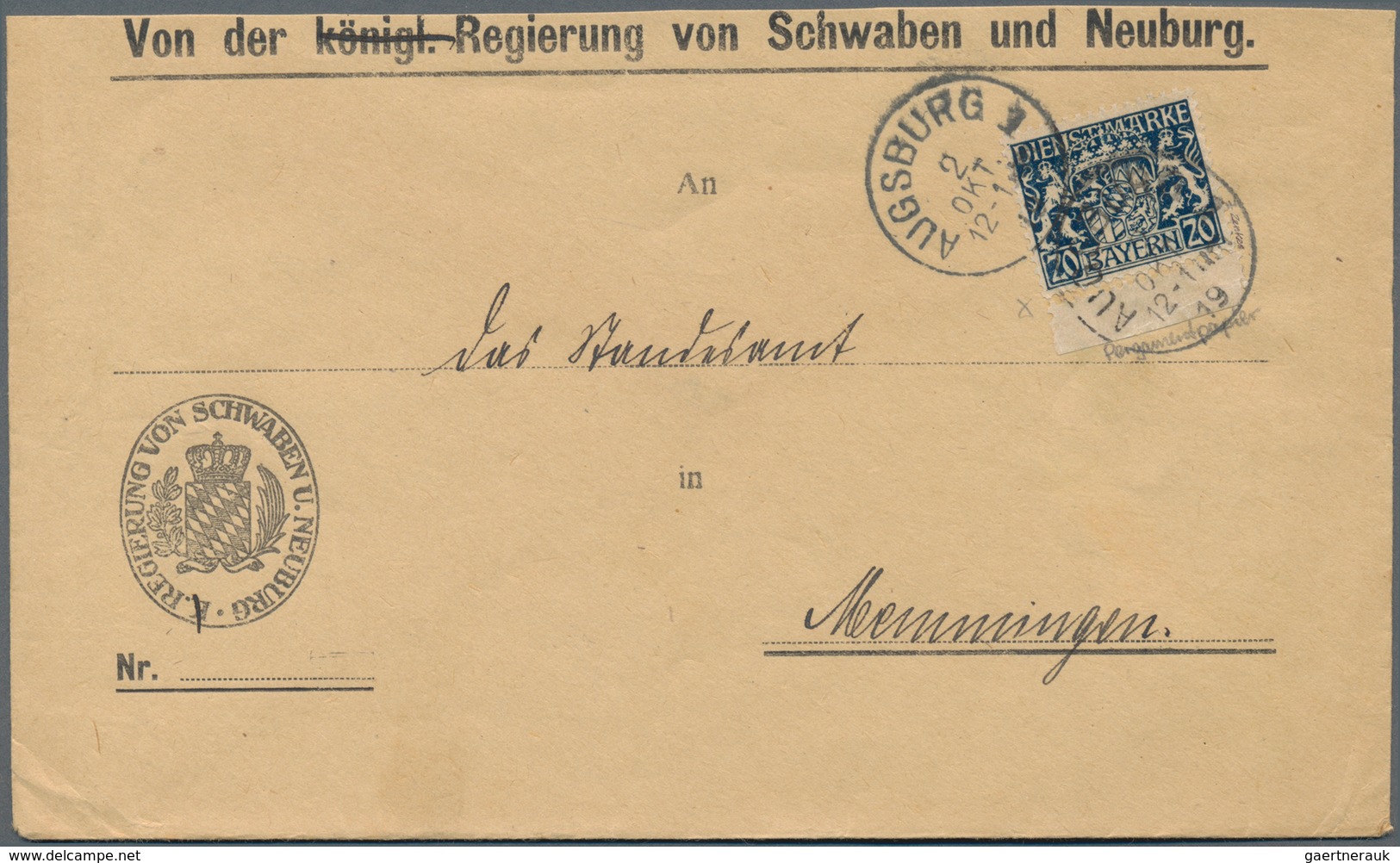 Bayern - Marken und Briefe: 1876-1920 inkl. Porto und Dienst, tolle Sammlung von ca. 620 Belegen mit