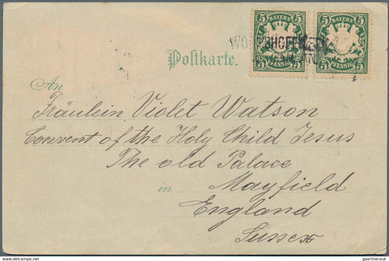 Bayern - Marken und Briefe: 1876-1920 inkl. Porto und Dienst, tolle Sammlung von ca. 620 Belegen mit