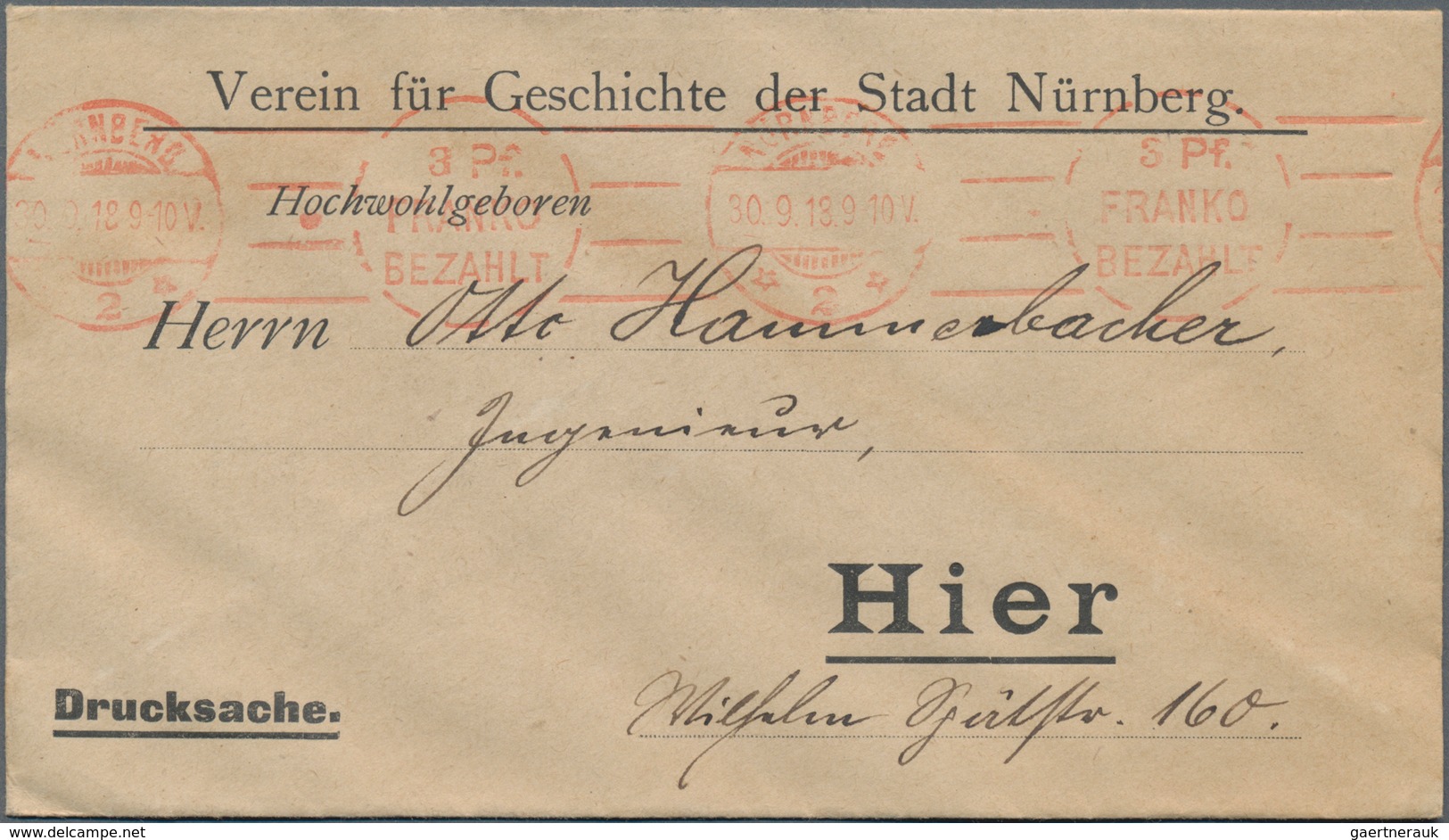 Bayern - Marken und Briefe: 1876-1920 inkl. Porto und Dienst, tolle Sammlung von ca. 620 Belegen mit