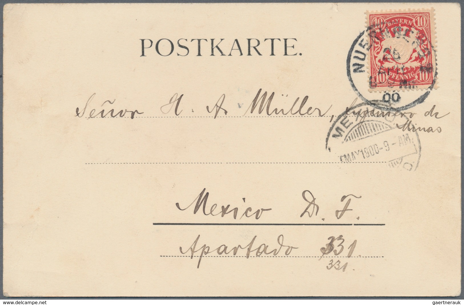 Bayern - Marken Und Briefe: 1887/1920, Partie Von 37 Briefen, Karten Und Gebrauchten Ganzsachen, Dab - Autres & Non Classés