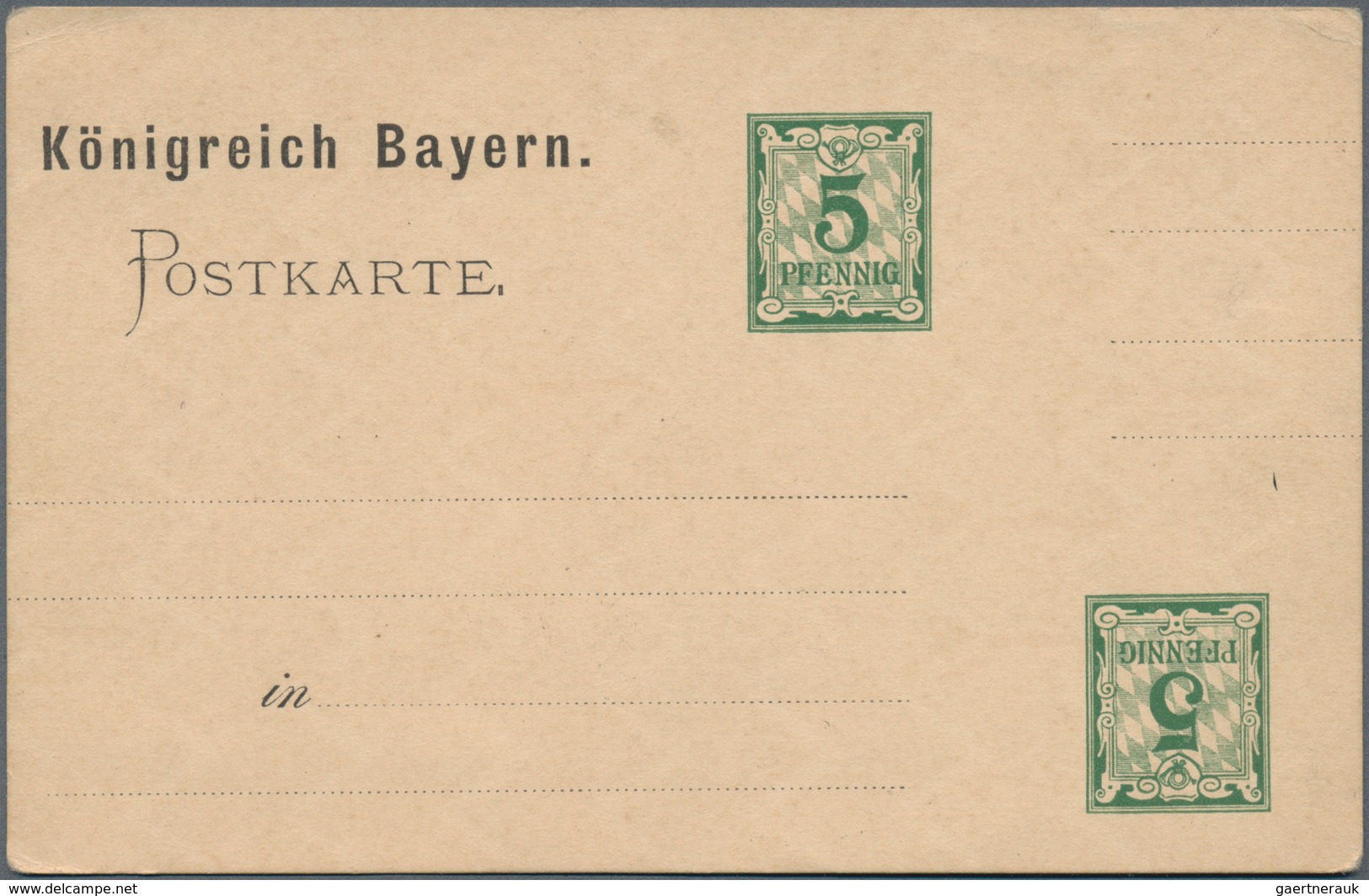 Bayern - Ganzsachen: 1875/1920 (ca.), reichhaltiger Posten von einigen hundert ungebrauchten und geb