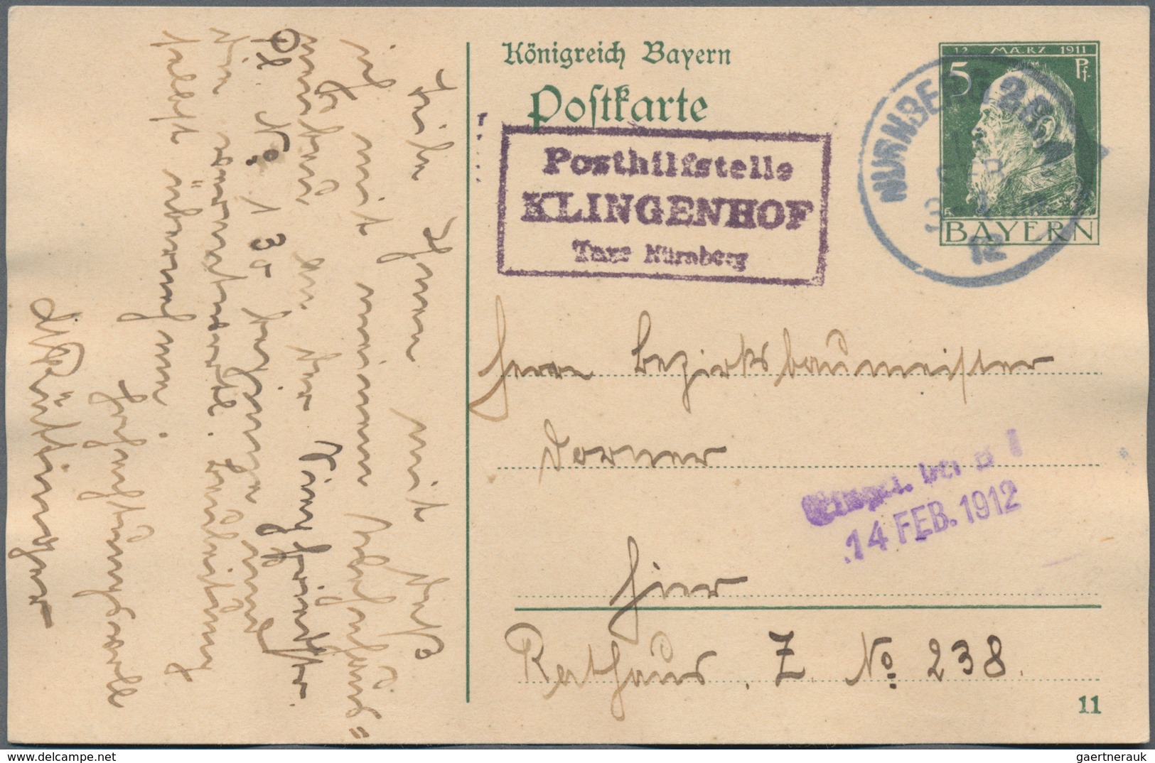 Bayern - Ganzsachen: 1885/1920 (ca.), Partie von ca. 70 meist gebrauchten Ganzsachen, dabei Karten,