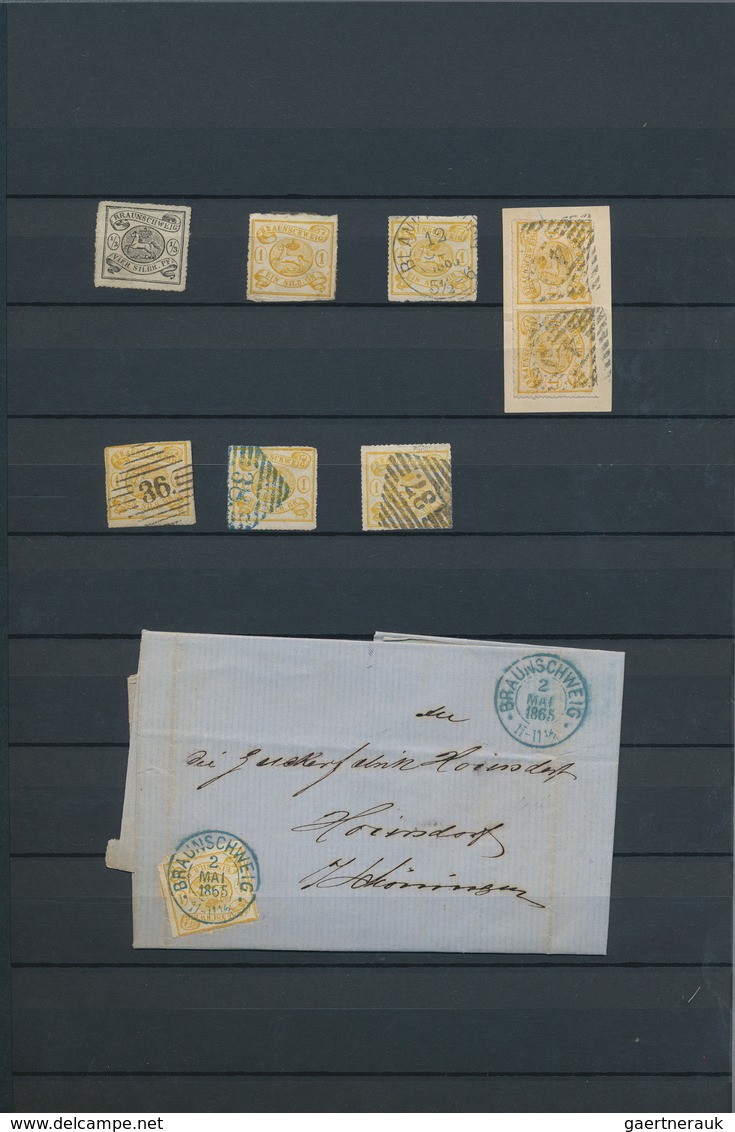 Braunschweig - Marken Und Briefe: 1852/1865, Gestempelte Und Ungebrauchte Sammlung Von über 100 Mark - Brunswick