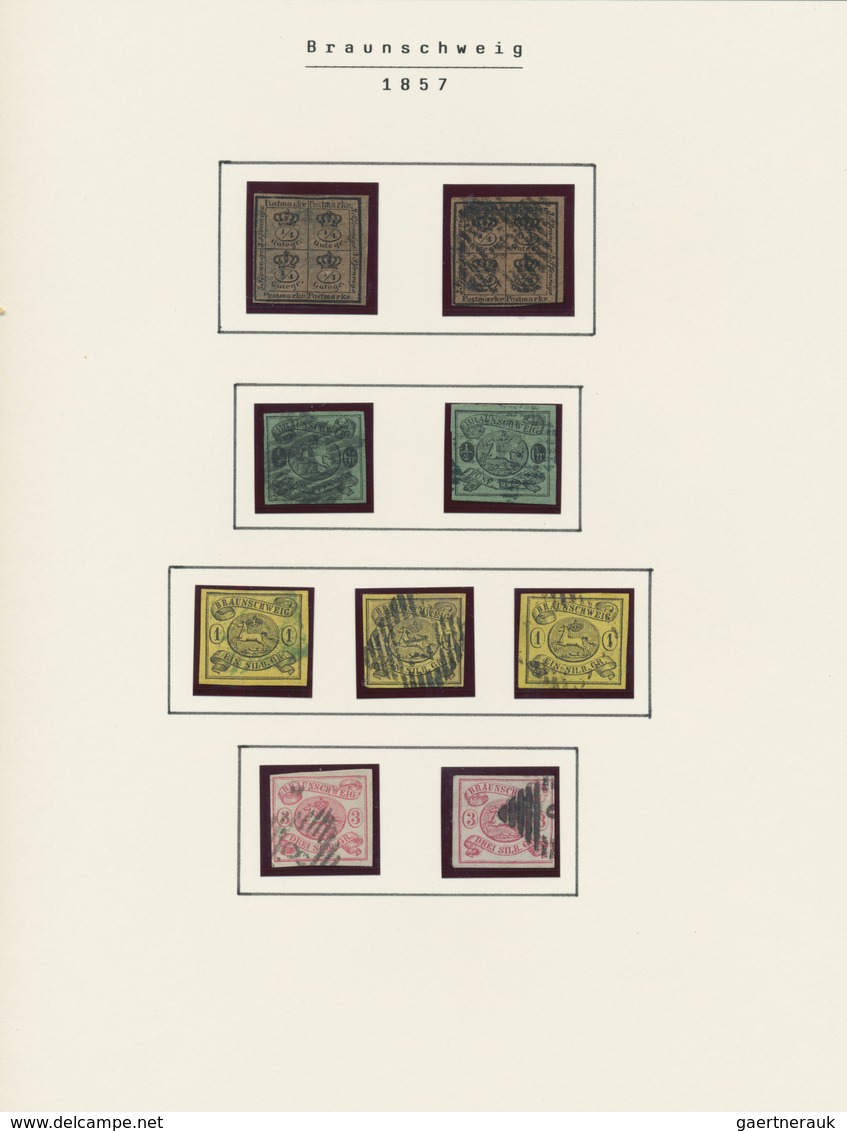 Braunschweig - Marken Und Briefe: 1852-1865, Gestempelte Sammlung In Den Hauptnummern Vollständig, Z - Brunswick