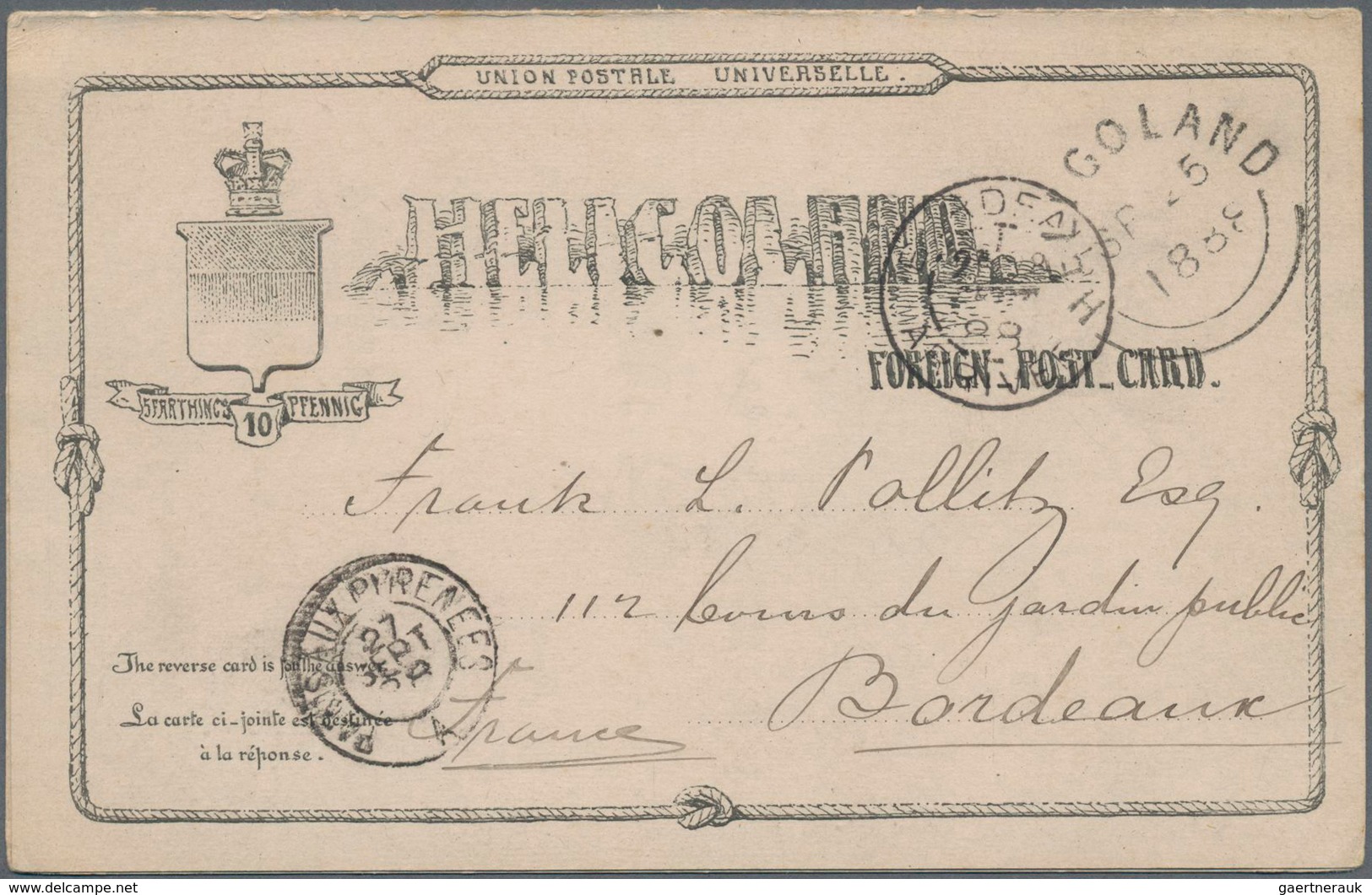 Helgoland - Marken Und Briefe: 1867/1890, Zusammenstellung Mit Marken Und Belegen, Dabei U.a. MiNr. - Helgoland