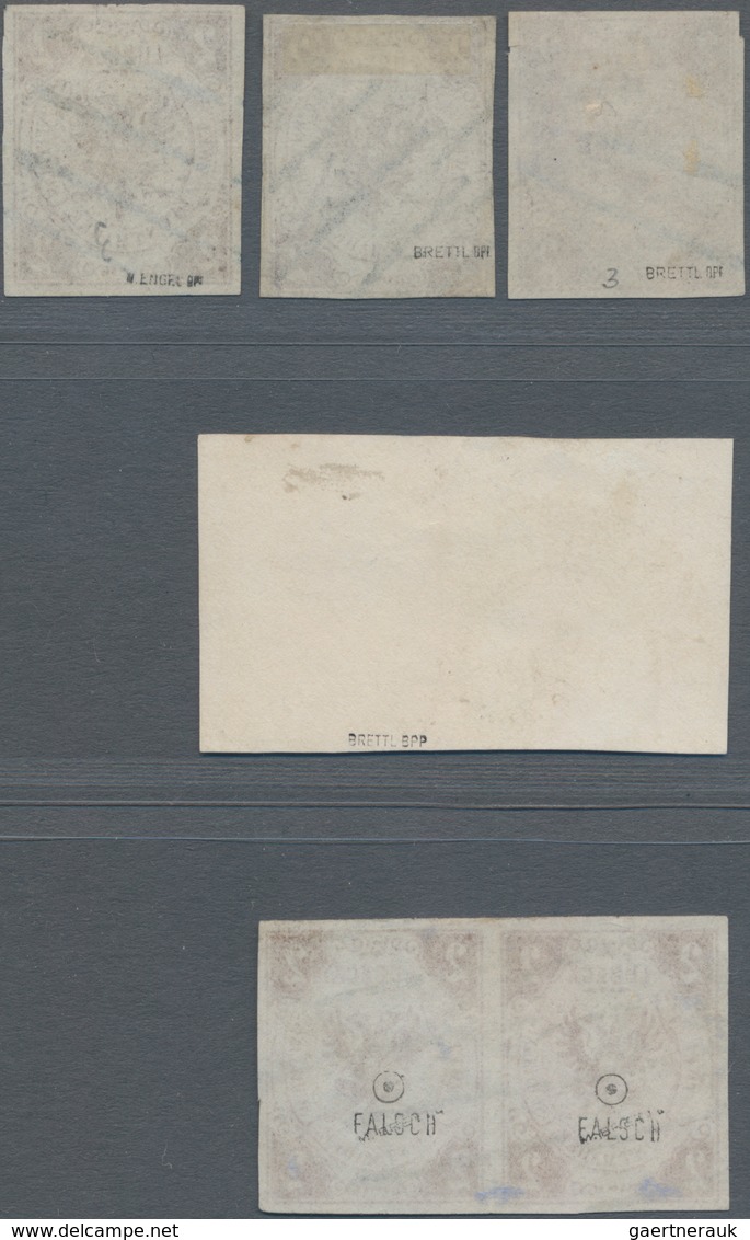 Lübeck - Marken Und Briefe: 1859, 2 Sch. Braun, Lot Von Sechs Marken, Dabei Briefstück Mit Klarem Or - Lubeck