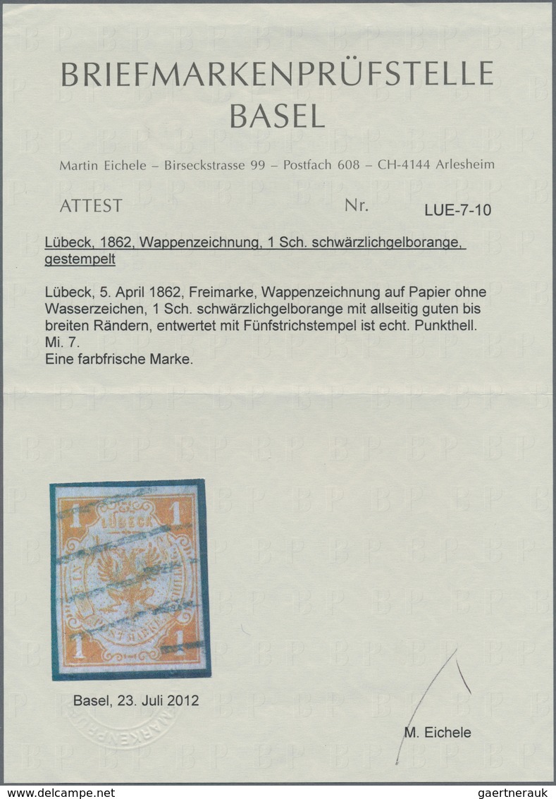 Lübeck - Marken Und Briefe: 1859/1865, Gestempelte Und Ungebrauchte Sammlung Auf Albenblättern, Dabe - Lubeck