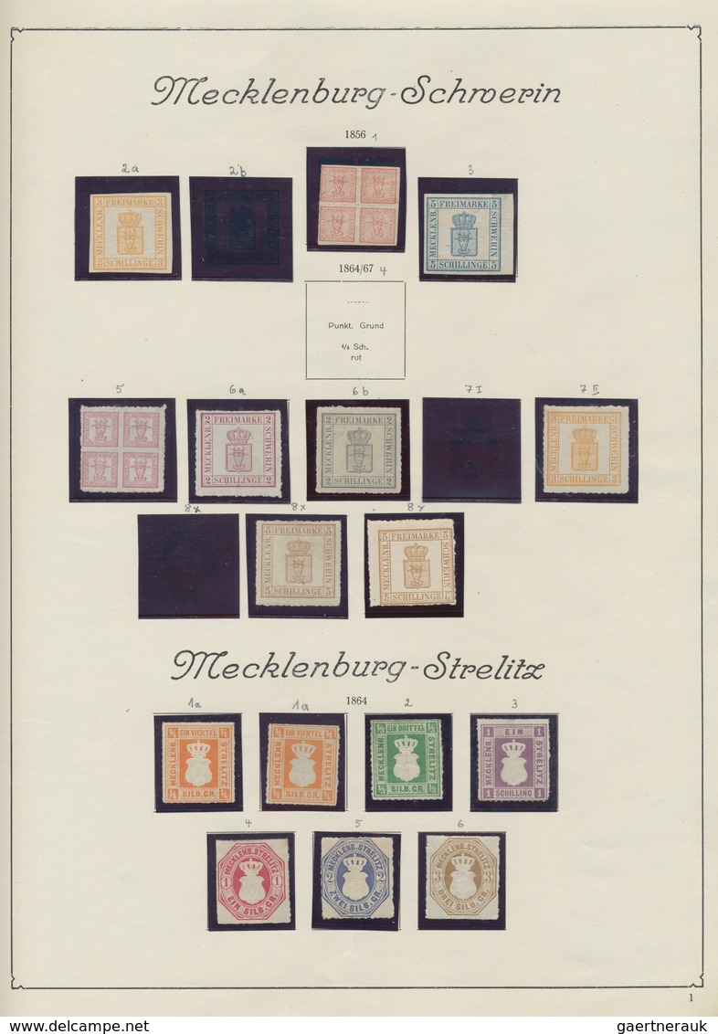 Mecklenburg-Schwerin - Marken Und Briefe: 1856/1867, Schwerin Und Strelitz, Gestempelte Und Ungebrau - Mecklenbourg-Schwerin