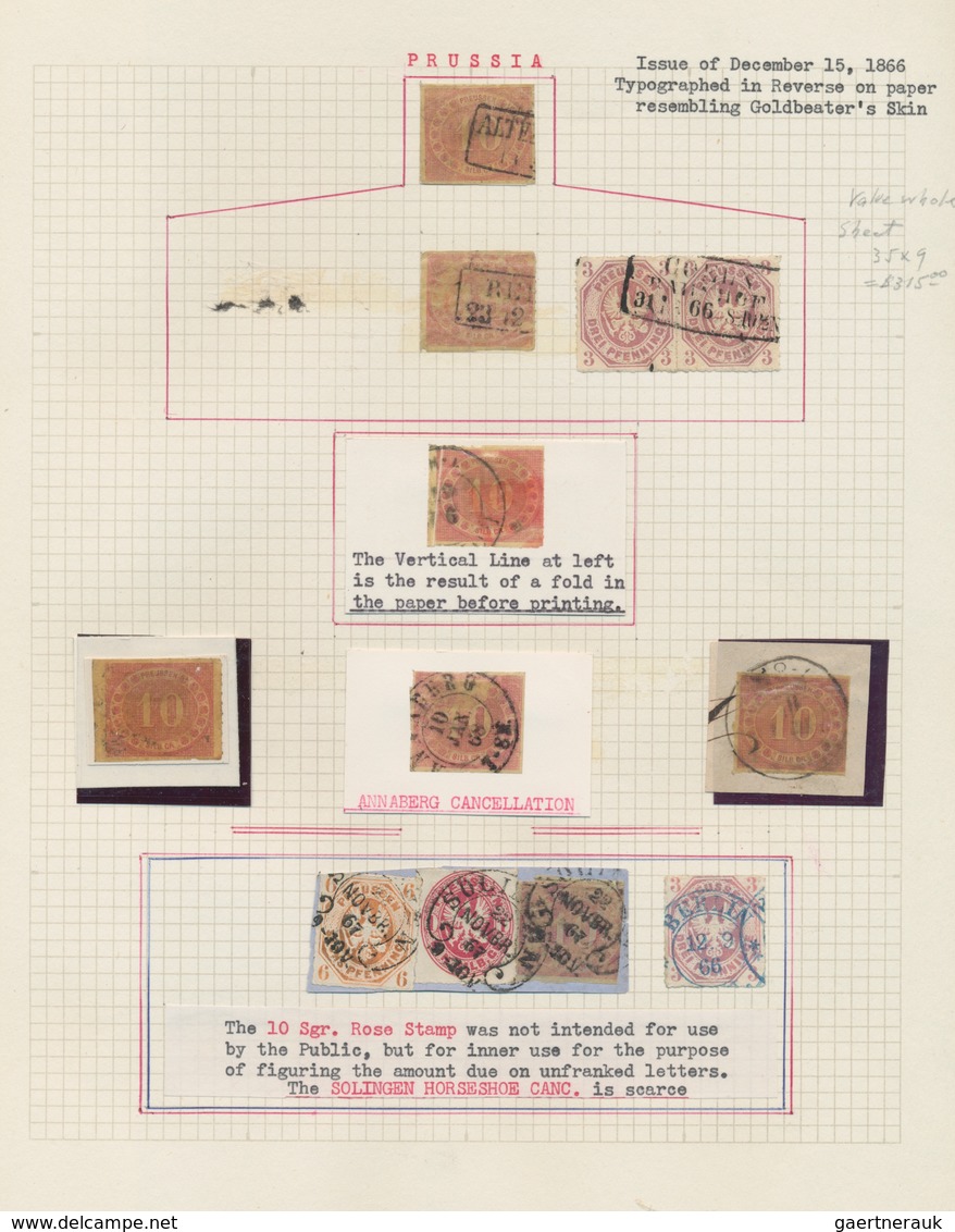 Preußen - Marken und Briefe: 1813/1867, meist gestempelte Sammlung mit attraktiver Spezialisierung i