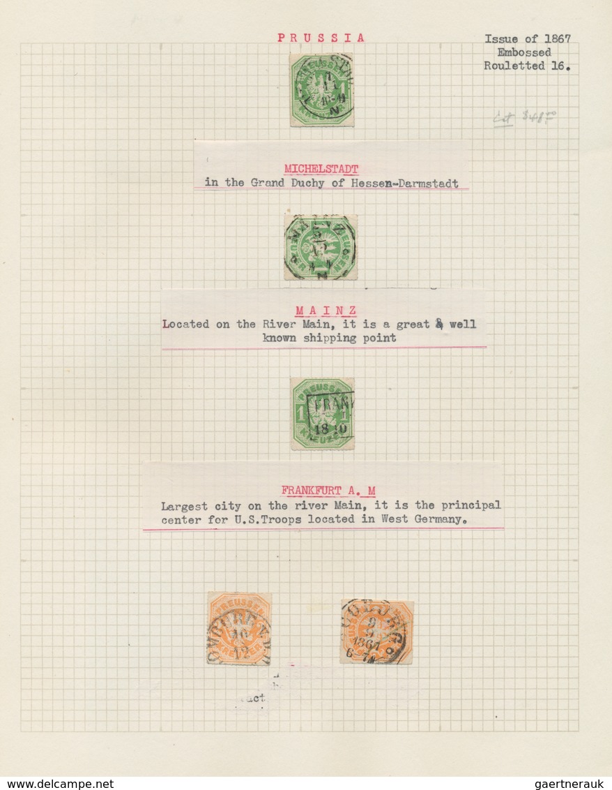 Preußen - Marken und Briefe: 1813/1867, meist gestempelte Sammlung mit attraktiver Spezialisierung i