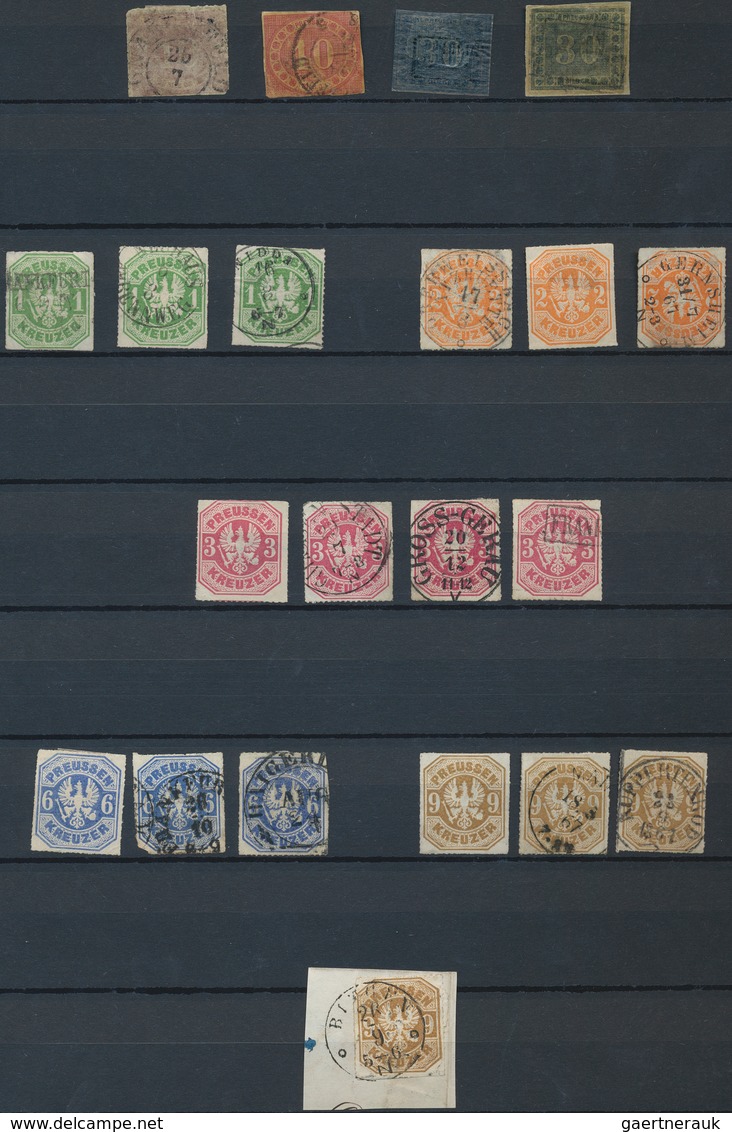 Preußen - Marken Und Briefe: 1850/1867, Meist Gestempelte Sammlung Von Ca. 420 Werten (incl. Probe- - Other & Unclassified