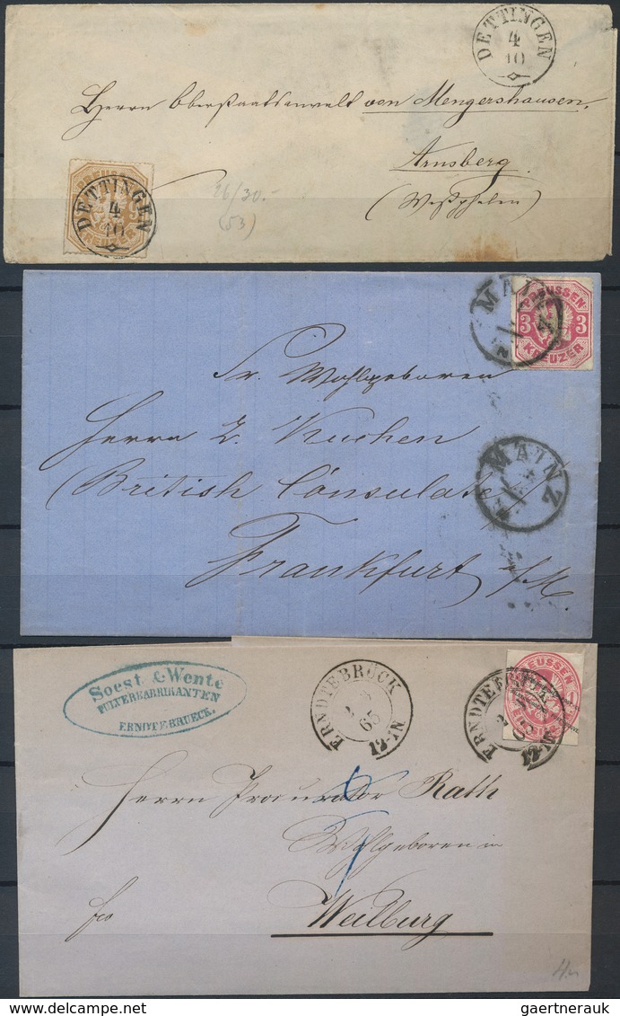 Preußen - Marken Und Briefe: 1850/1867, Meist Gestempelte Sammlung Von Ca. 420 Werten (incl. Probe- - Other & Unclassified