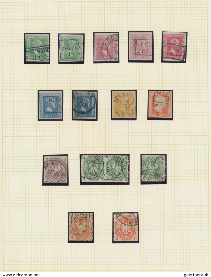 Preußen - Marken Und Briefe: 1850/1867, Saubere Gestempelte Sammlung Von Ca. 46 Marken (incl. Einem - Autres & Non Classés