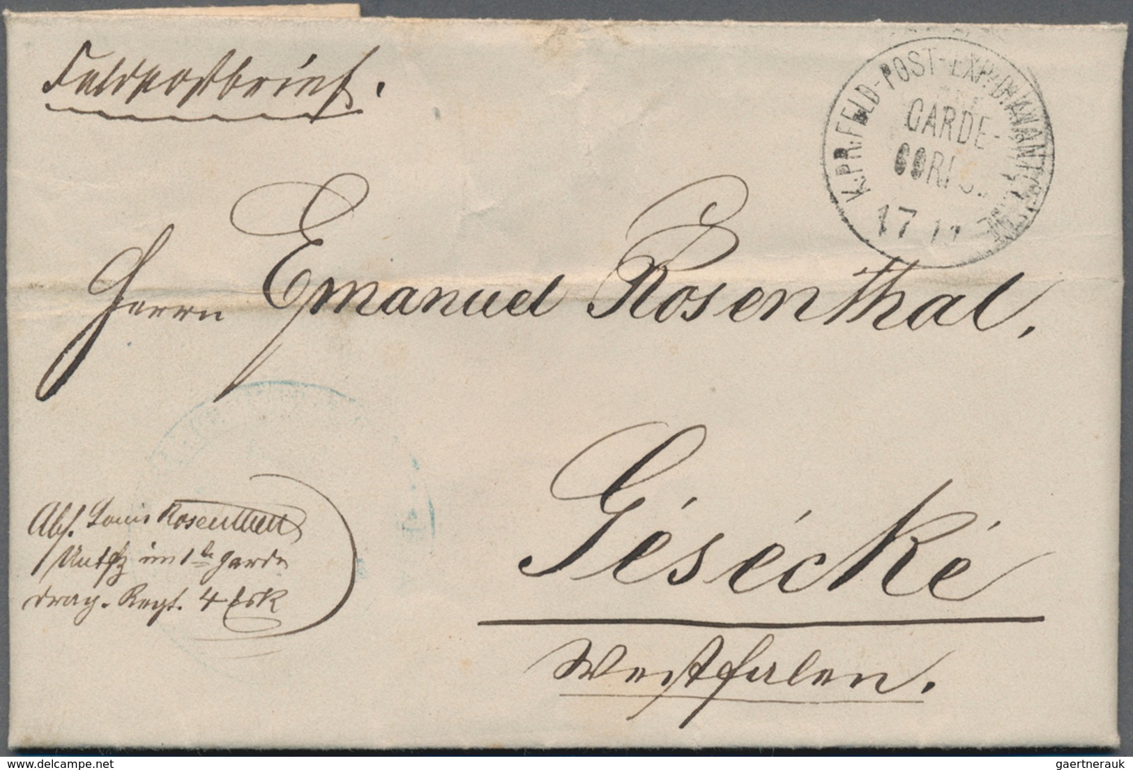 Preußen - Feldpost: 1870-1871 (ca.), DEUTSCH-FRANZ. KRIEG, herausragende Sammlung von ca. 155 Belege