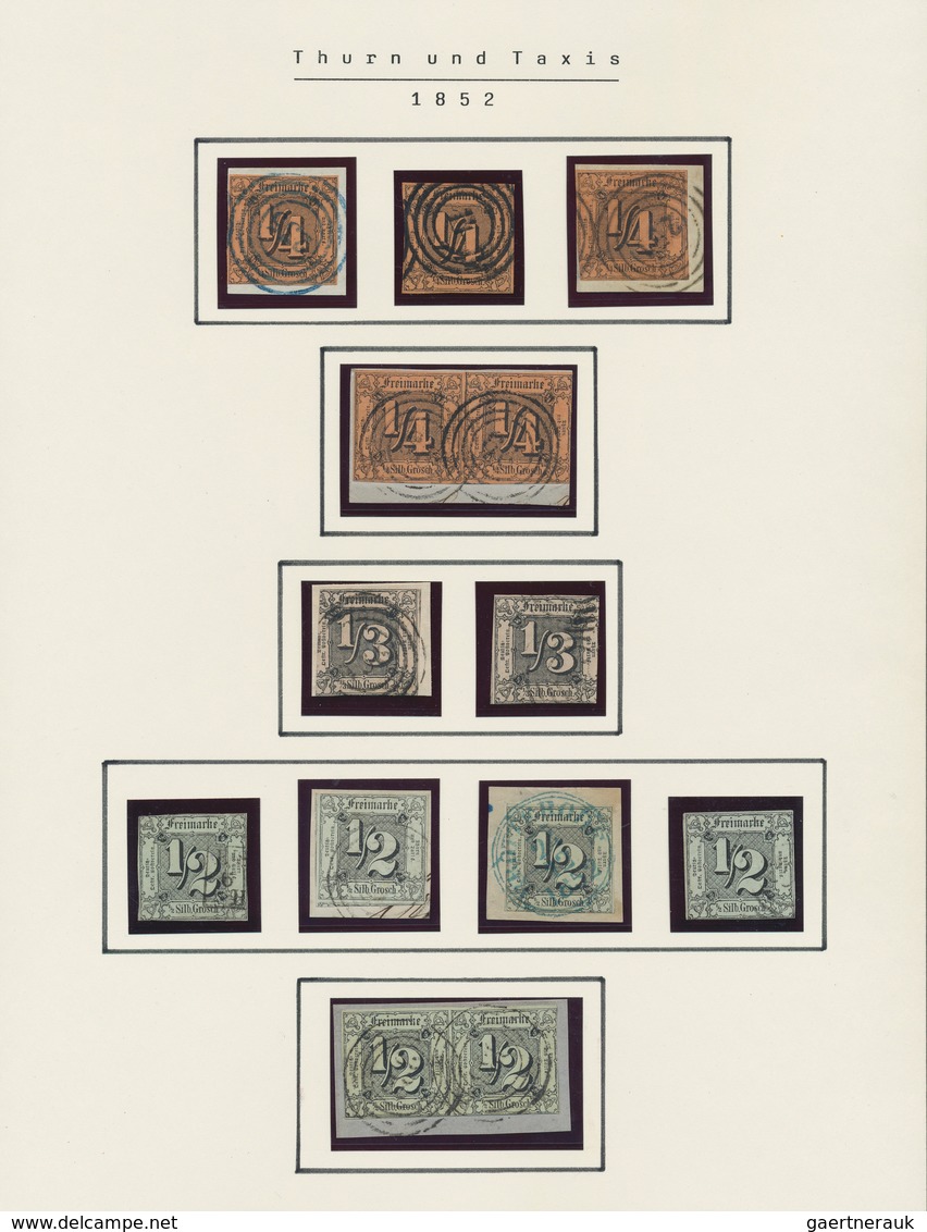 Thurn & Taxis - Marken Und Briefe: 1806-1866, Gestempelte Sammlung Mit Marken Zum Teil Mehrfach Inc. - Other & Unclassified