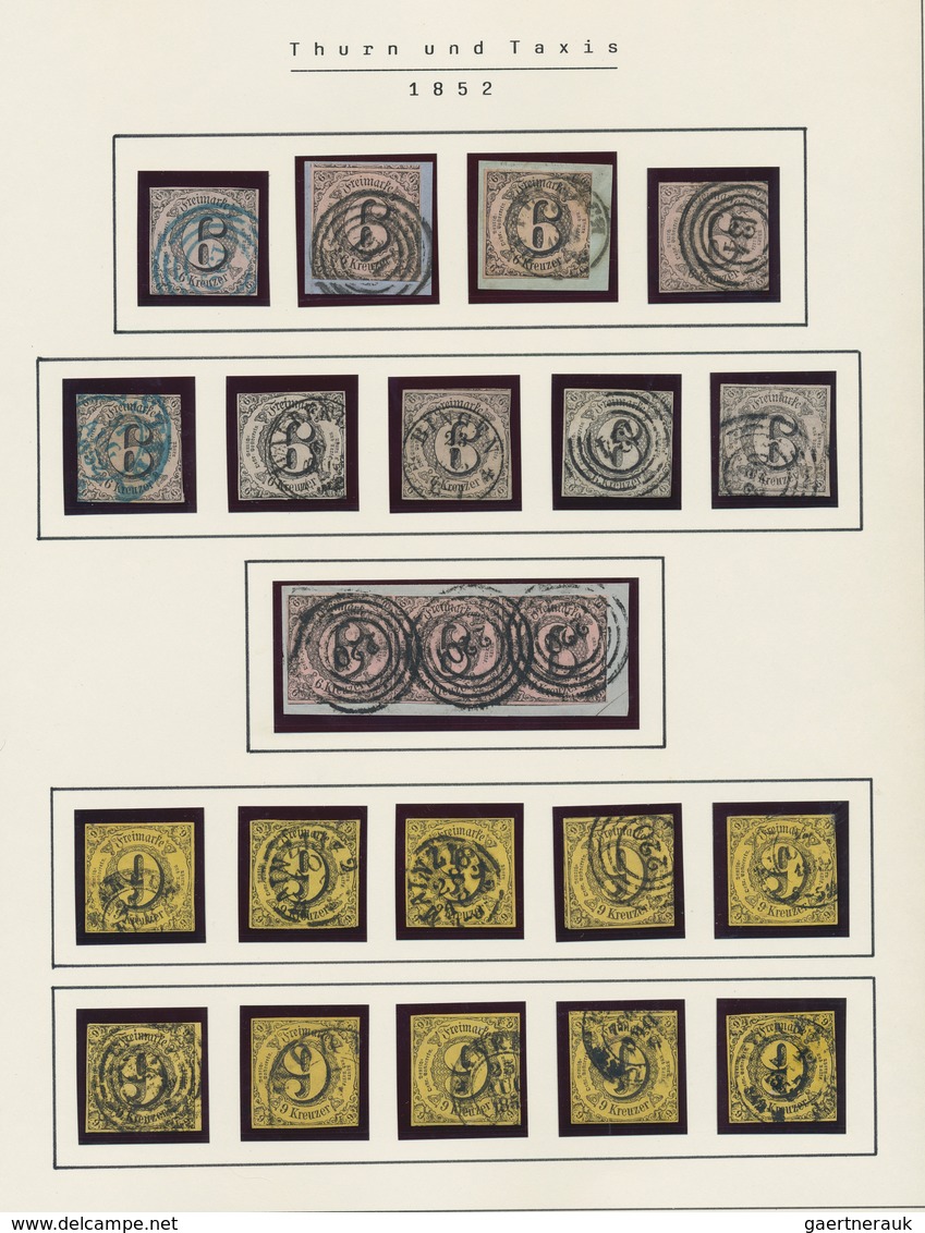 Thurn & Taxis - Marken Und Briefe: 1806-1866, Gestempelte Sammlung Mit Marken Zum Teil Mehrfach Inc. - Autres & Non Classés