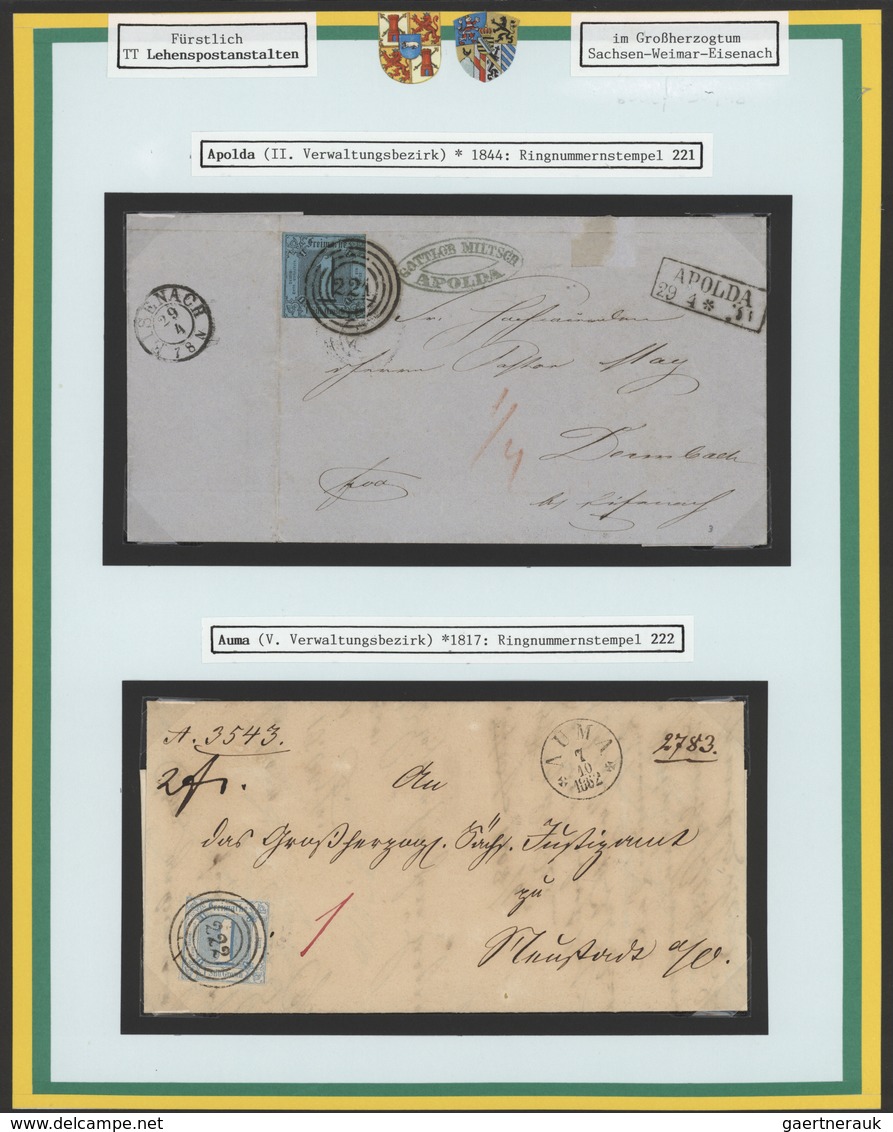Thurn & Taxis - Marken Und Briefe: 1850/1870 (ca.), Ausstellungssammlung Der Stempel Des Großherzogt - Autres & Non Classés