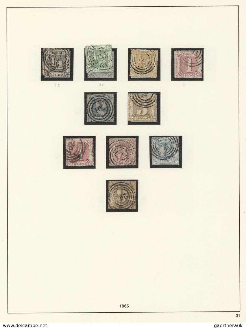 Thurn & Taxis - Marken Und Briefe: 1852/1866, Gestempelte Sammlung Von über 70 Marken Und über 30 Br - Altri & Non Classificati