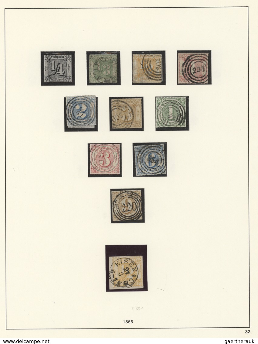 Thurn & Taxis - Marken Und Briefe: 1852/1866, Gestempelte Sammlung Von über 70 Marken Und über 30 Br - Altri & Non Classificati