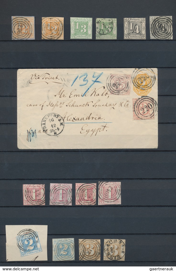 Thurn & Taxis - Marken Und Briefe: 1852/1866, Gestempelte Und Ungebrauchte Sammlung Von über 300 Mar - Other & Unclassified