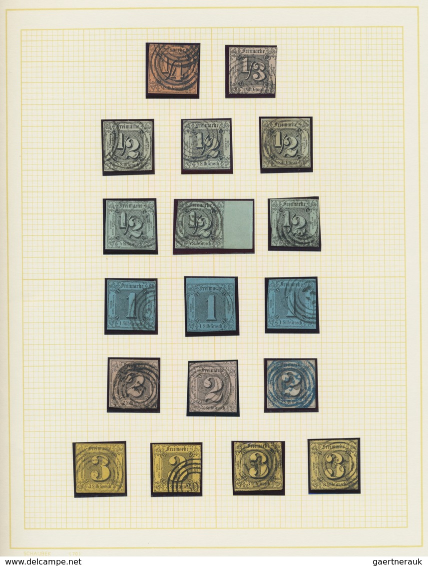 Thurn & Taxis - Marken Und Briefe: 1852/1866, Saubere Gestempelte Sammlung Von 131 Marken (incl. Ein - Autres & Non Classés