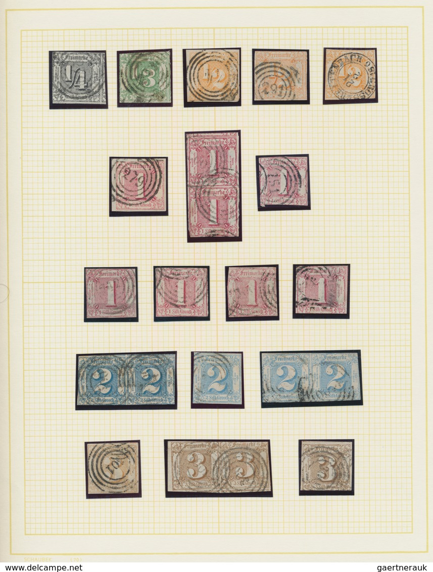 Thurn & Taxis - Marken Und Briefe: 1852/1866, Saubere Gestempelte Sammlung Von 131 Marken (incl. Ein - Other & Unclassified