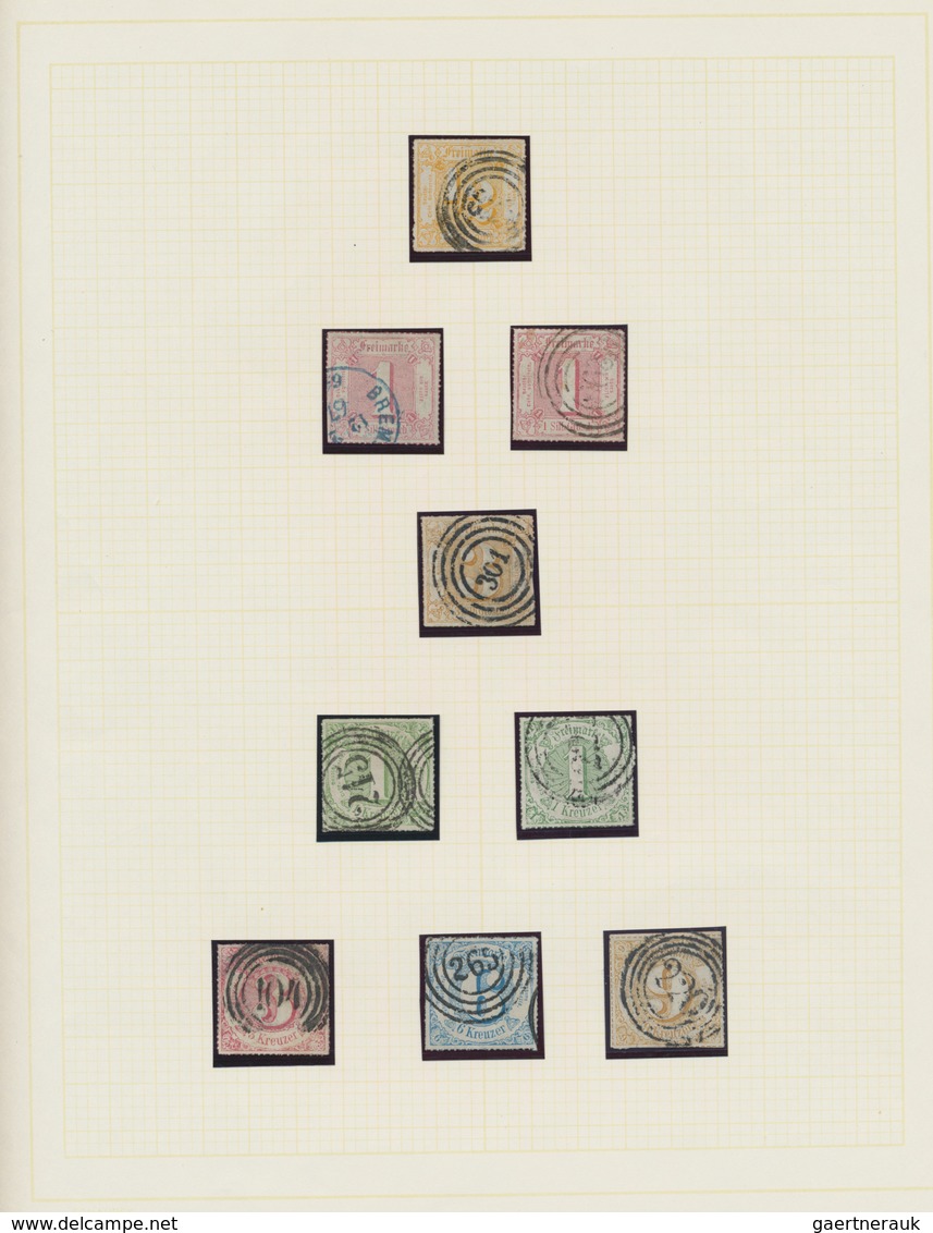 Thurn & Taxis - Marken Und Briefe: 1852/1866, Saubere Gestempelte Sammlung Von 131 Marken (incl. Ein - Other & Unclassified