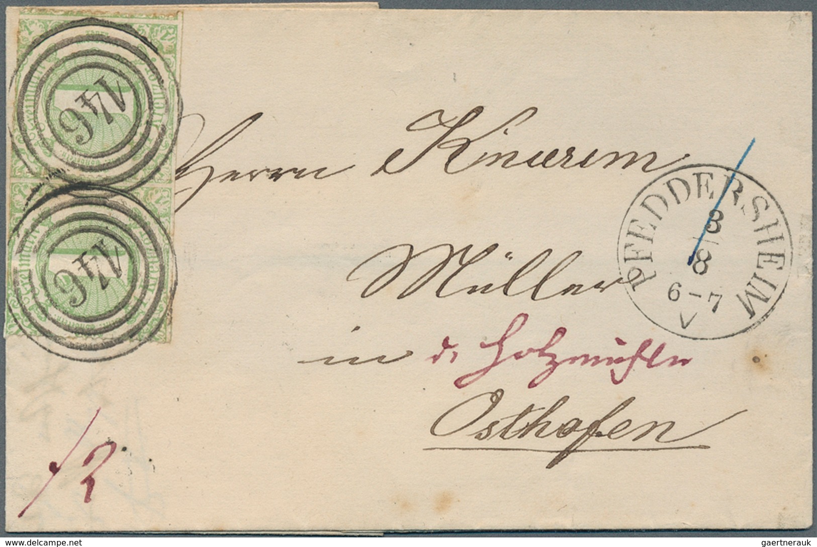Thurn & Taxis - Marken Und Briefe: 1852/1867, THURN UND TAXIS IM RHEINGAU WÄHREND DER MARKENZEIT: Um - Other & Unclassified