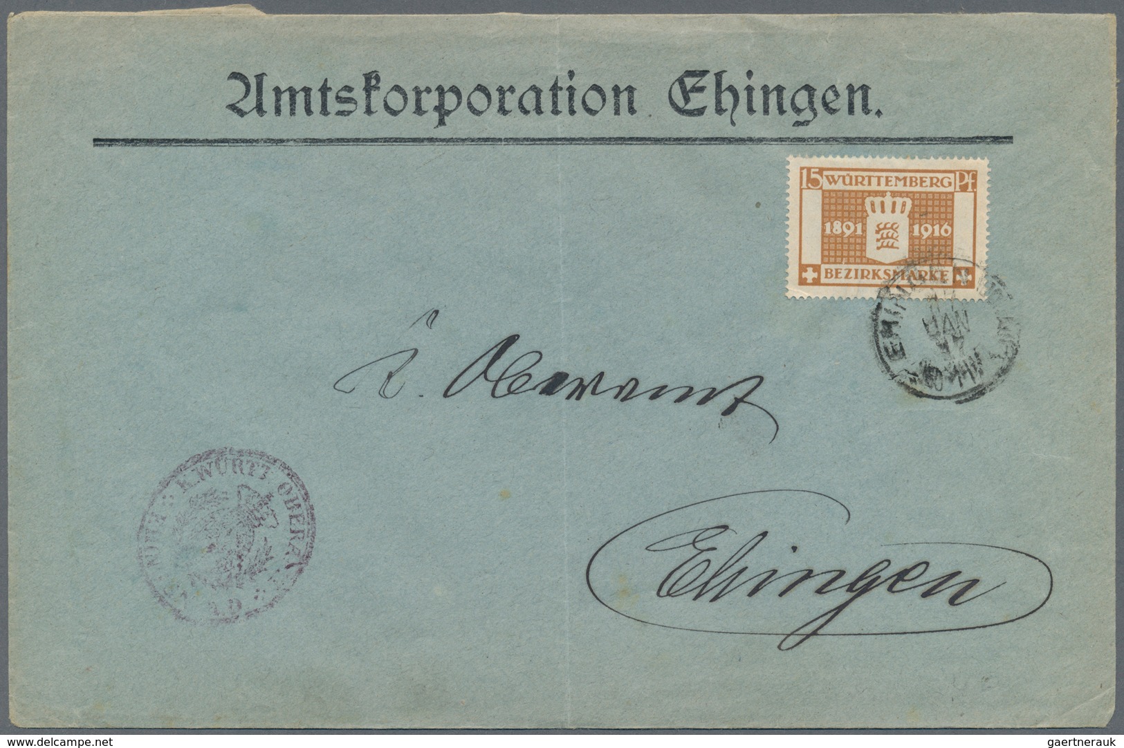 Württemberg - Marken Und Briefe: 1830/1920 Ca., Karton Mit Ca. 1100 Belegen Mit Hohem Ganzsachenante - Other & Unclassified