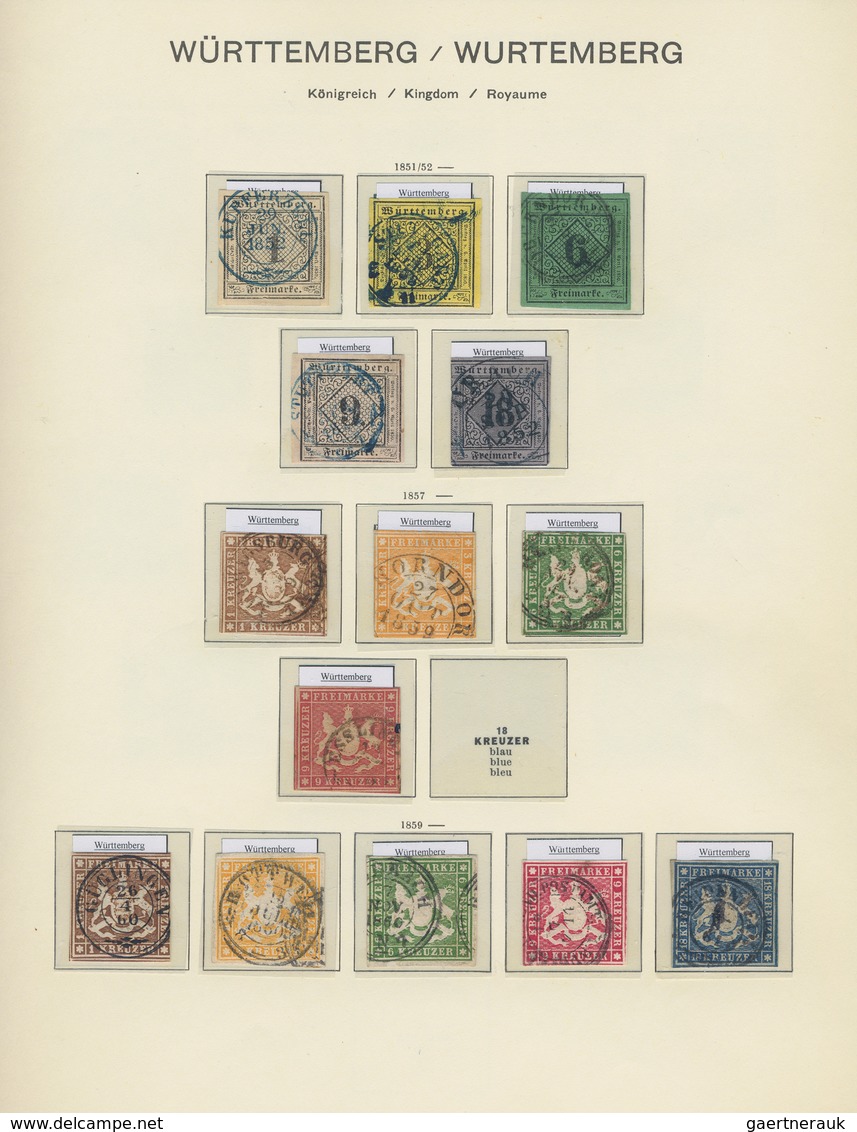 Württemberg - Marken Und Briefe: 1850/1920, Numerisch Fast Vollständige Sammlung (mit Ausnahme Von U - Autres & Non Classés