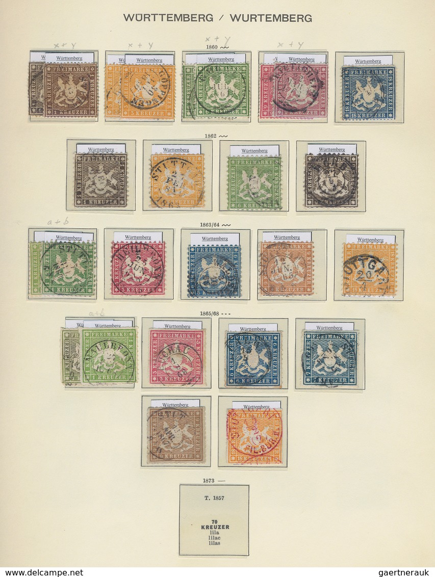 Württemberg - Marken Und Briefe: 1850/1920, Numerisch Fast Vollständige Sammlung (mit Ausnahme Von U - Autres & Non Classés