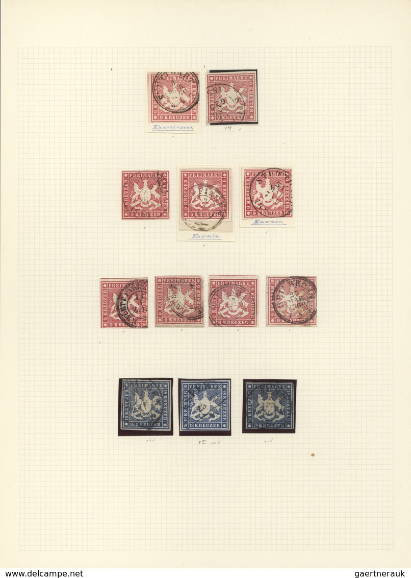 Württemberg - Marken Und Briefe: 1851/1920, Umfangreiche Und Saubere Gestempelte Sammlung, Alle Mark - Other & Unclassified