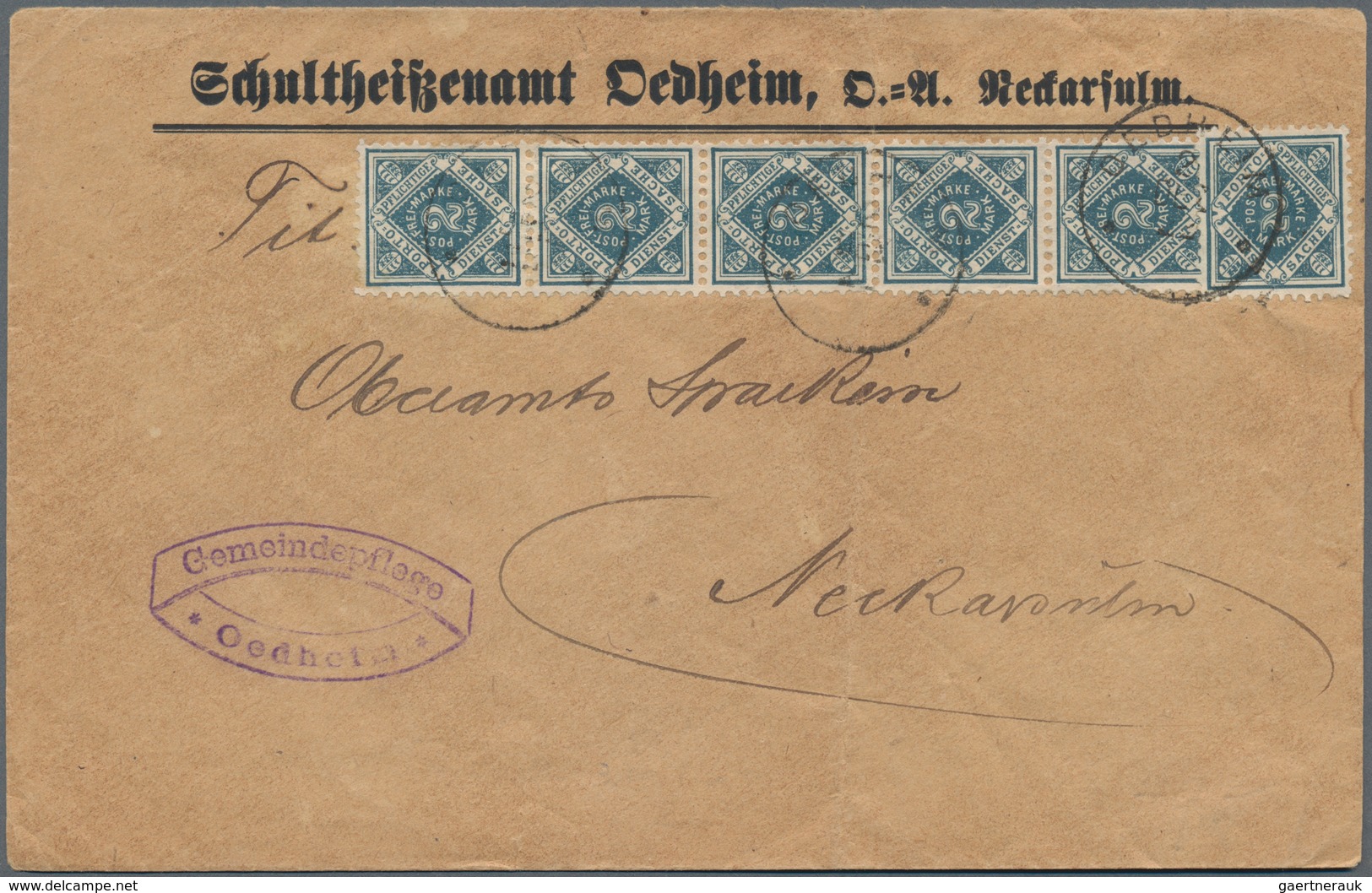 Württemberg - Marken Und Briefe: 1875/1920, Uriger Posten Von Ca. 260 Briefen Und Ganzsachen Aus Der - Autres & Non Classés