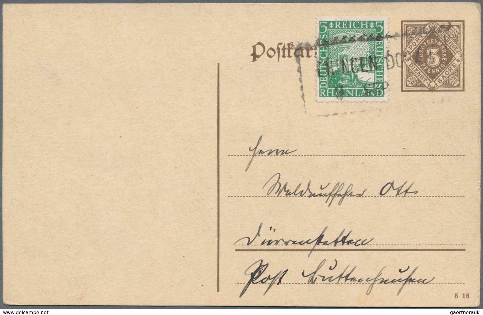 Württemberg - Marken und Briefe: 1875-1923, tolle Sammlung von ca. 290 Belegen mit interessanten Fra