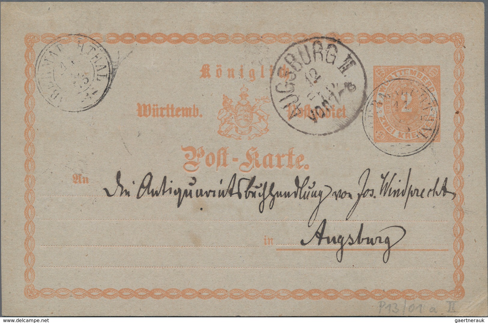 Württemberg - Ganzsachen: 1872/1920, Bestand Von Ca. 410 überwiegend Gebrauchter Ganzsachen, Dabei V - Autres & Non Classés