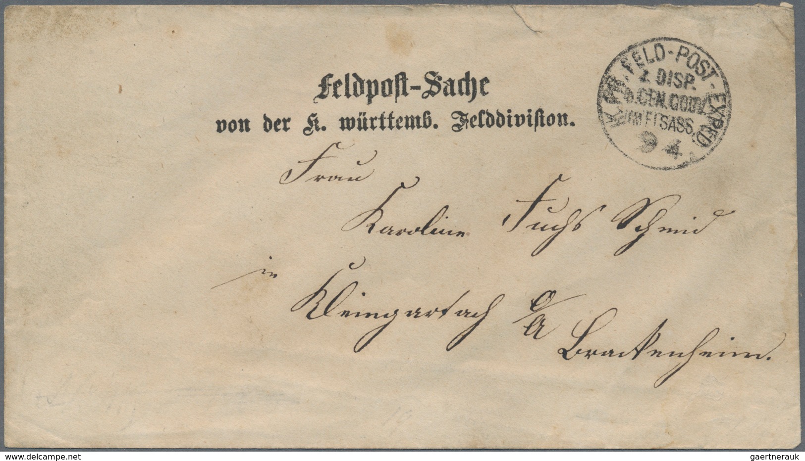 Württemberg - Feldpost: 1870/1871, Einmalige Sammlung Von Ca. 106 Feldpost-Belegen Aus Dem Deutsch/F - Sonstige & Ohne Zuordnung