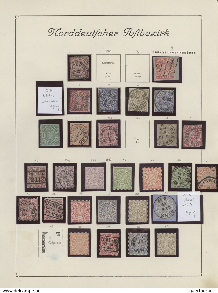 Norddeutscher Bund - Marken Und Briefe: 1868/1870, NDP/Elsaß-Lothringen, Saubere Sammlung Von 53 Mar - Other & Unclassified