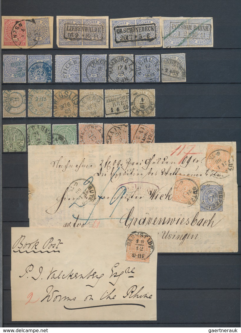 Norddeutscher Bund - Marken Und Briefe: 1868/1871, NDP+Elsaß-Lothringen, Meist Gestempelte Und Sehr - Sonstige & Ohne Zuordnung