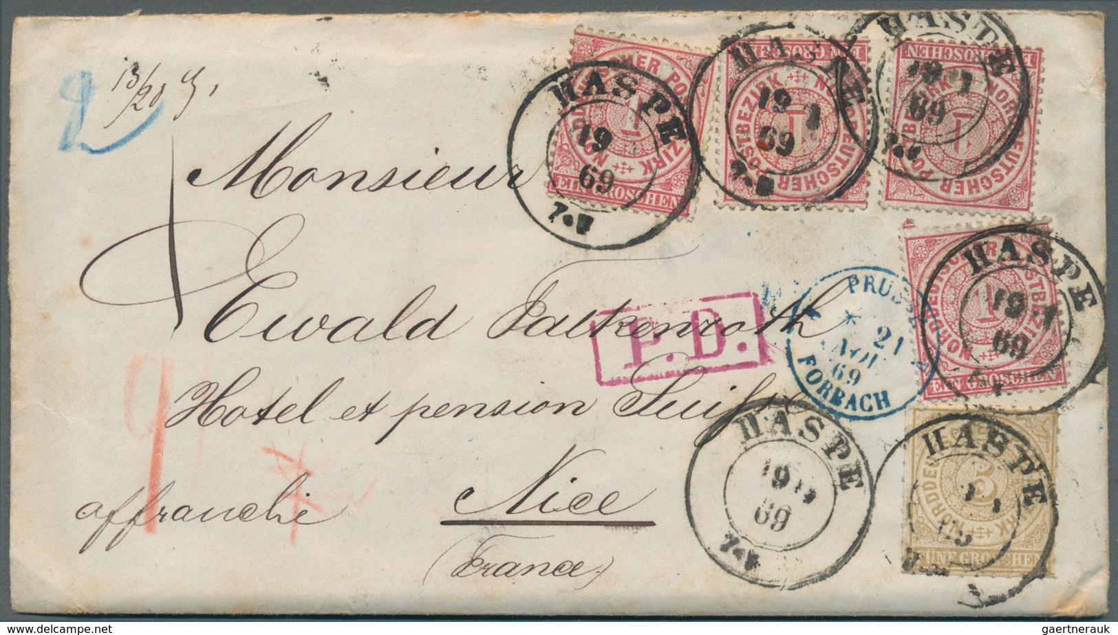 Norddeutscher Bund - Marken Und Briefe: 1869/71, Sehr Interessantes Konvolut Von 33 Auslandsbriefen - Autres & Non Classés