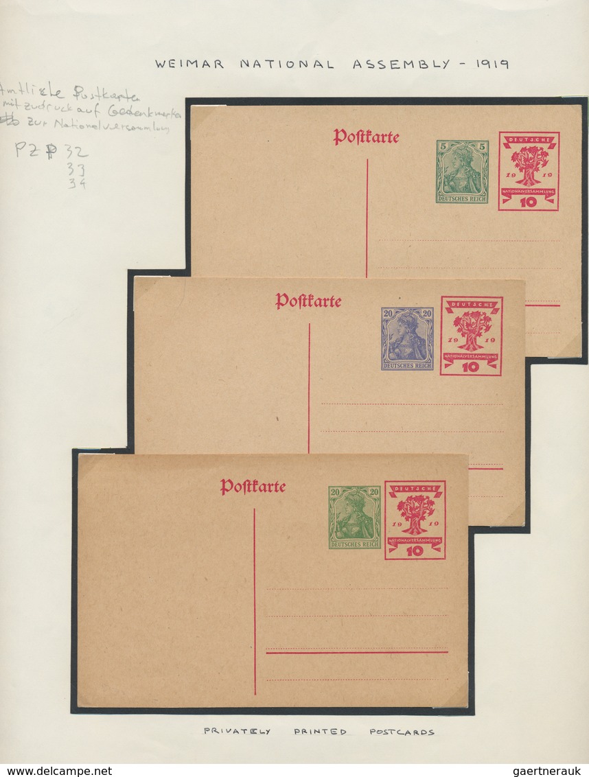 Deutsches Reich: 1860/1920 (ca.), Vielseitige Partie Zum Thema "Parlament", Dabei Zwei Originalbögen - Sammlungen